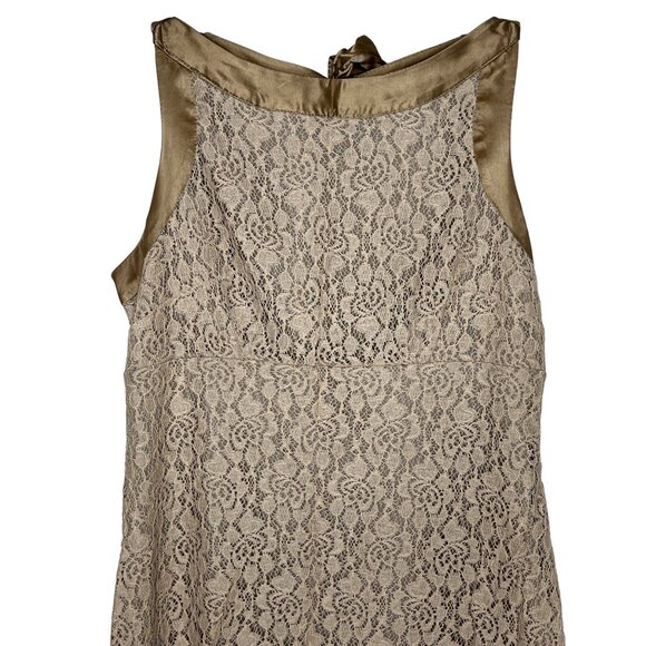 Alexia Admor Tan Lace Sheath Mini Dress S Cocktail Evening - Picture 3 of 8